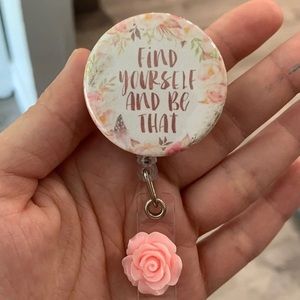 Find Yourself Quote Retractable Badge Holder